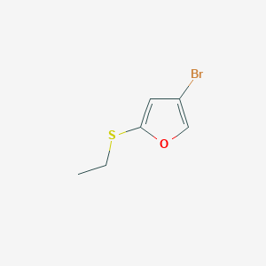 molecular formula C6H7BrOS B3322200 4-Bromo-2-(ethylsulfanyl)furan CAS No. 1426914-61-5
