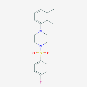 molecular formula C18H21FN2O2S B332221 1-(2,3-Dimethylphenyl)-4-[(4-fluorophenyl)sulfonyl]piperazine 