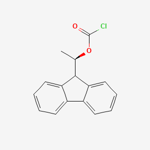 molecular formula C16H13ClO2 B3322238 [(1R)-1-(9H-fluoren-9-yl)ethyl] carbonochloridate CAS No. 1428936-75-7