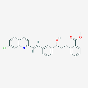 molecular formula C28H24ClNO3 B3322249 (E)-Methyl 2-(3-(3-(2-(7-chloroquinolin-2-yl)vinyl)phenyl)-3-hydroxypropyl)benzoate CAS No. 1429878-86-3
