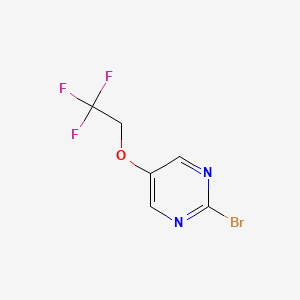 molecular formula C6H4BrF3N2O B3322276 2-Bromo-5-(2,2,2-trifluoroethoxy)pyrimidine CAS No. 1434141-97-5
