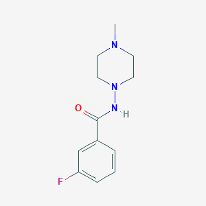 molecular formula C12H16FN3O B332228 3-fluoro-N-(4-methylpiperazin-1-yl)benzamide 