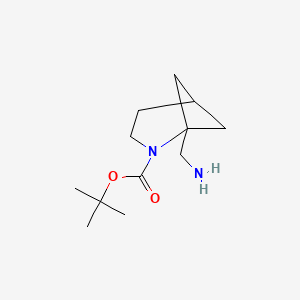 molecular formula C12H22N2O2 B3322306 Tert-butyl 1-(aminomethyl)-2-azabicyclo[3.1.1]heptane-2-carboxylate CAS No. 1438241-26-9