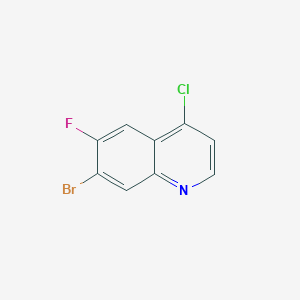 molecular formula C9H4BrClFN B3322326 7-溴-4-氯-6-氟喹啉 CAS No. 1443378-60-6