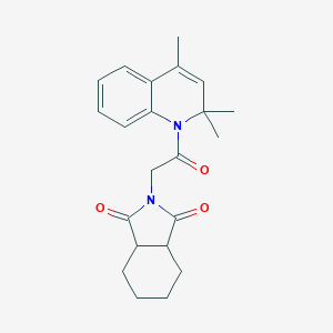 molecular formula C22H26N2O3 B332233 2-[2-oxo-2-(2,2,4-trimethylquinolin-1(2H)-yl)ethyl]hexahydro-1H-isoindole-1,3(2H)-dione 