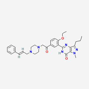 molecular formula C32H38N6O3 B3322344 Cinnamyldenafil CAS No. 1446089-83-3