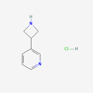 molecular formula C8H11ClN2 B3322357 3-(3-Azetidinyl)pyridine Hydrochloride CAS No. 1446407-31-3