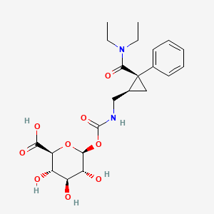 molecular formula C22H30N2O9 B3322364 Milnacipran carbamoyl o-glucuronide, L- CAS No. 1446438-98-7