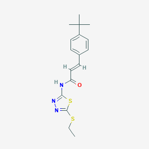 molecular formula C17H21N3OS2 B332238 3-(4-tert-butylphenyl)-N-[5-(ethylsulfanyl)-1,3,4-thiadiazol-2-yl]acrylamide 