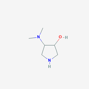 molecular formula C6H14N2O B3322391 4-(Dimethylamino)pyrrolidin-3-ol CAS No. 1448307-81-0