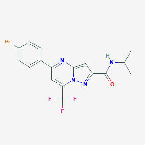 molecular formula C17H14BrF3N4O B332243 5-(4-bromophenyl)-N-isopropyl-7-(trifluoromethyl)pyrazolo[1,5-a]pyrimidine-2-carboxamide 