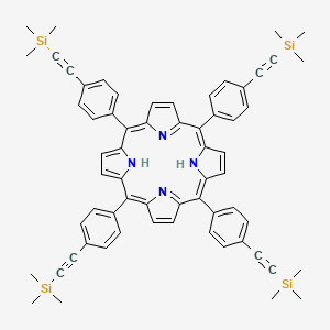 molecular formula C64H62N4Si4 B3322432 5,10,15,20-Tetrakis[4-[2-(trimethylsilyl)ethynyl]phenyl]-21H,23H-porphine CAS No. 145362-97-6