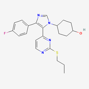 4-(4-(4-Fluorophenyl)-5-(2-(propylthio)pyrimidin-4-yl)-1h-imidazol-1-yl)cyclohexanol