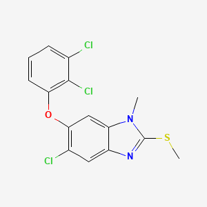 molecular formula C15H11Cl3N2OS B3322456 N1-Methyltriclabendazole CAS No. 145770-88-3