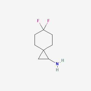 molecular formula C8H13F2N B3322479 6,6-Difluorospiro[2.5]octan-1-amine CAS No. 1461706-22-8