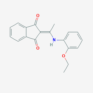 molecular formula C19H17NO3 B332250 2-[1-(2-ethoxyanilino)ethylidene]indene-1,3-dione 
