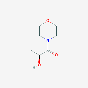 molecular formula C7H13NO3 B3322508 1-Propanone, 2-hydroxy-1-(4-morpholinyl)-, (2S)- CAS No. 146432-17-9