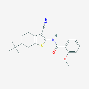 molecular formula C21H24N2O2S B332254 N-(6-tert-butyl-3-cyano-4,5,6,7-tetrahydro-1-benzothiophen-2-yl)-2-methoxybenzamide 