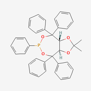 molecular formula C37H33O4P B3322553 (3aR,8aR)-2,2-Dimethyl-4,4,6,8,8-pentaphenyltetrahydro-[1,3]dioxolo[4,5-e][1,3,2]dioxaphosphepine CAS No. 147700-62-7