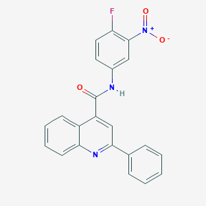 molecular formula C22H14FN3O3 B332256 N-(4-fluoro-3-nitrophenyl)-2-phenylquinoline-4-carboxamide 