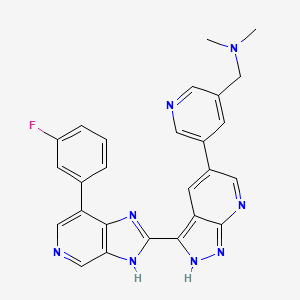 molecular formula C26H21FN8 B3322569 Ipivivint CAS No. 1481617-15-5