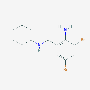 2,4-Dibromo-6-[(cyclohexylamino)methyl]aniline
