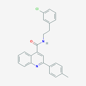 molecular formula C25H21ClN2O B332258 N-[2-(3-chlorophenyl)ethyl]-2-(4-methylphenyl)quinoline-4-carboxamide 