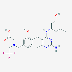 molecular formula C24H34F3N5O4 B3322590 Guretolimod CAS No. 1488364-57-3