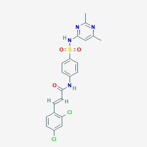 molecular formula C21H18Cl2N4O3S B332260 3-(2,4-dichlorophenyl)-N-(4-{[(2,6-dimethyl-4-pyrimidinyl)amino]sulfonyl}phenyl)acrylamide 
