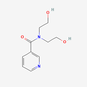 molecular formula C10H14N2O3 B3322613 N,N-Bis(2-hydroxyethyl)pyridine-3-carboxamide CAS No. 149415-43-0