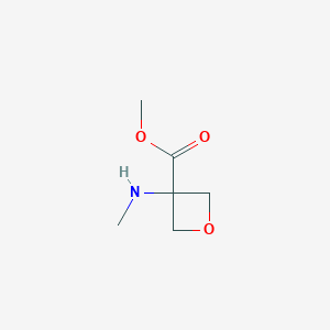 molecular formula C6H11NO3 B3322687 3-(甲基氨基)氧杂环-3-羧酸甲酯 CAS No. 1512194-82-9