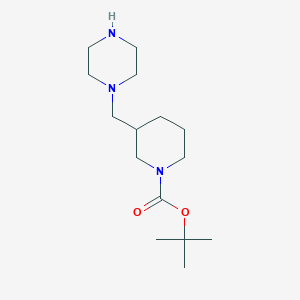 molecular formula C15H29N3O2 B3322729 tert-Butyl 3-(piperazin-1-ylmethyl)piperidine-1-carboxylate CAS No. 1519484-43-5