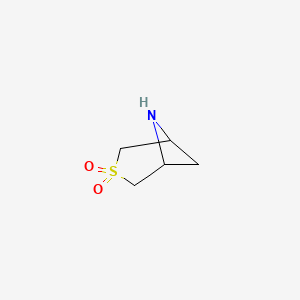 molecular formula C5H9NO2S B3322733 3-Thia-6-azabicyclo[3.1.1]heptane 3,3-dioxide CAS No. 1520084-21-2