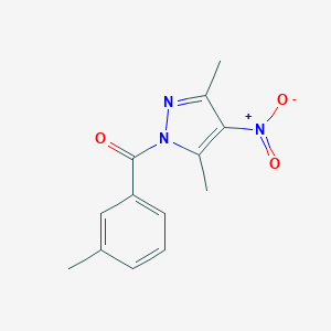 molecular formula C13H13N3O3 B332277 (3,5-dimethyl-4-nitro-1H-pyrazol-1-yl)(3-methylphenyl)methanone 