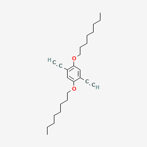 molecular formula C26H38O2 B3322776 1,4-Diethynyl-2,5-bis(octyloxy)benzene CAS No. 153033-27-3