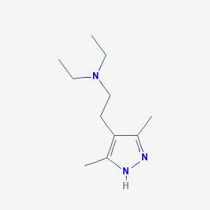 molecular formula C11H21N3 B3322790 [2-(3,5-dimethyl-1H-pyrazol-4-yl)ethyl]diethylamine CAS No. 153501-66-7