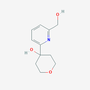 molecular formula C11H15NO3 B3322799 2-Pyridinemethanol, 6-(tetrahydro-4-hydroxy-2H-pyran-4-yl)- CAS No. 153635-21-3