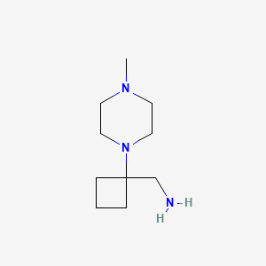 molecular formula C10H21N3 B3322804 (1-(4-Methylpiperazin-1-yl)cyclobutyl)methanamine CAS No. 1538443-42-3