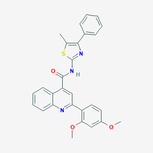 molecular formula C28H23N3O3S B332284 2-(2,4-dimethoxyphenyl)-N-(5-methyl-4-phenyl-1,3-thiazol-2-yl)quinoline-4-carboxamide 