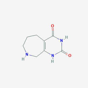 molecular formula C8H11N3O2 B3322862 6,7,8,9-Tetrahydro-1H-pyrimido[4,5-c]azepine-2,4(3H,5H)-dione CAS No. 1543093-73-7