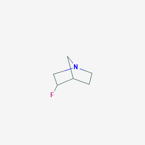 molecular formula C6H10FN B3322867 3-Fluoro-1-azabicyclo[2.2.1]heptane CAS No. 1545157-65-0