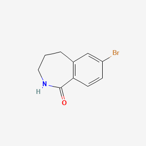 molecular formula C10H10BrNO B3322873 7-Bromo-2,3,4,5-tetrahydro-1H-benzo[c]azepin-1-one CAS No. 1547064-78-7