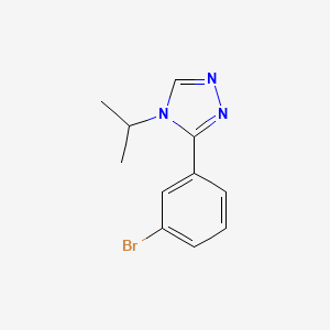 molecular formula C11H12BrN3 B3322881 3-(3-Bromophenyl)-4-isopropyl-4H-1,2,4-triazole CAS No. 1550367-95-7