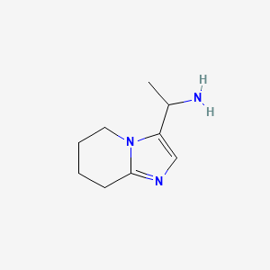 molecular formula C9H15N3 B3322893 1-(5,6,7,8-Tetrahydroimidazo[1,2-a]pyridin-3-yl)ethan-1-amine CAS No. 1556127-66-2