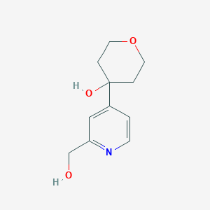 molecular formula C11H15NO3 B3322904 2-Pyridinemethanol, 4-(tetrahydro-4-hydroxy-2H-pyran-4-yl)- CAS No. 155819-70-8