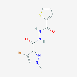 molecular formula C10H9BrN4O2S B332291 4-bromo-1-methyl-N'-(2-thienylcarbonyl)-1H-pyrazole-3-carbohydrazide 
