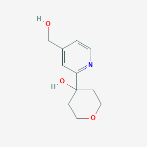 molecular formula C11H15NO3 B3322913 4-Pyridinemethanol, 2-(tetrahydro-4-hydroxy-2H-pyran-4-yl)- CAS No. 156151-84-7