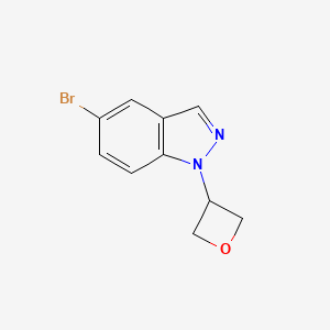 molecular formula C10H9BrN2O B3322915 5-Bromo-1-(oxetan-3-yl)-1H-indazole CAS No. 1562397-40-3