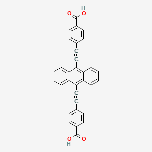 molecular formula C32H18O4 B3322917 4,4'-(Anthracene-9,10-diylbis(ethyne-2,1-diyl))dibenzoic acid CAS No. 1562777-29-0