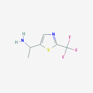 molecular formula C6H7F3N2S B3322929 1-[2-(Trifluoromethyl)-1,3-thiazol-5-yl]ethan-1-amine CAS No. 1564920-17-7